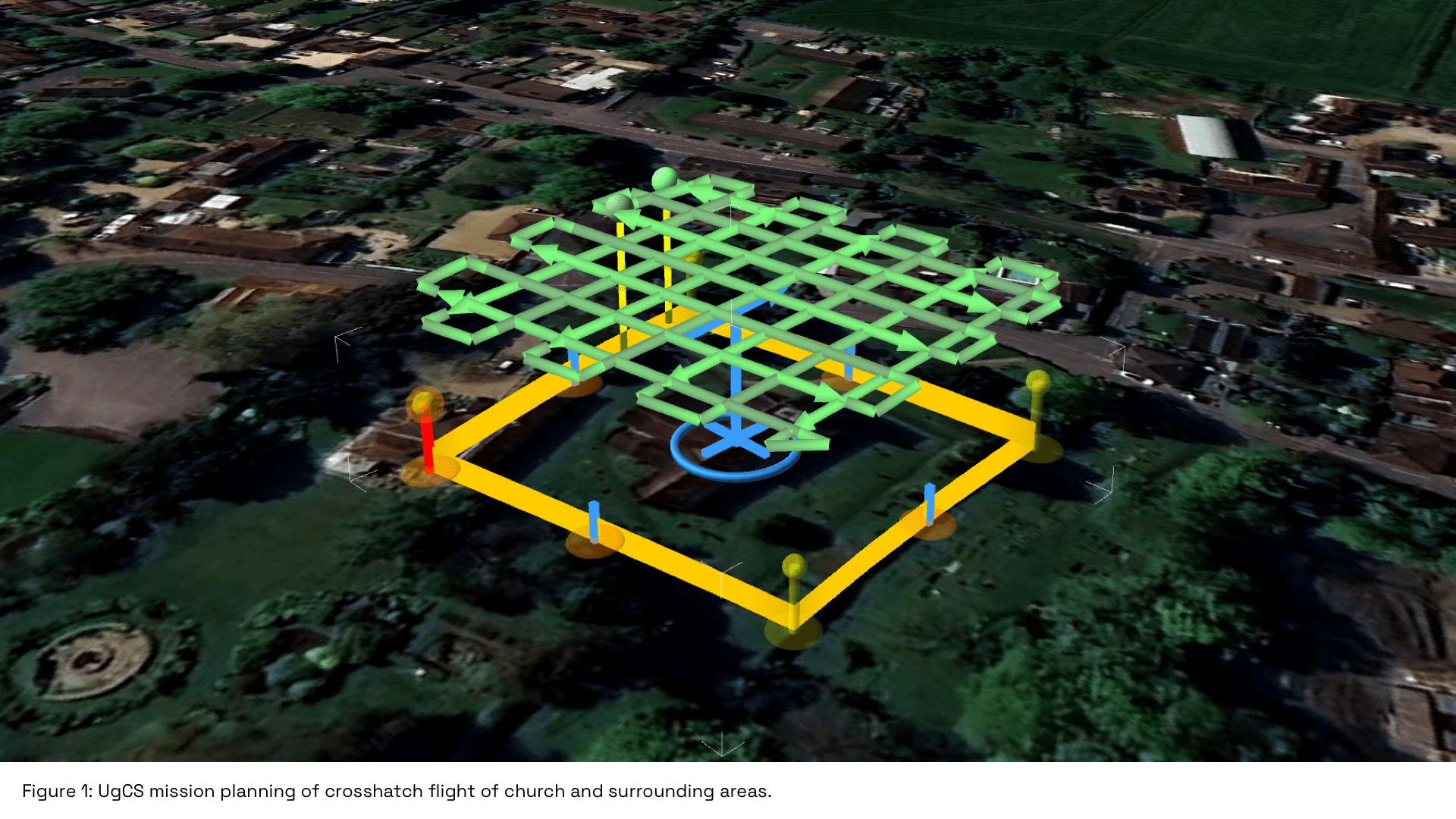 Drone capturing high-resolution images of building facades for ultra high resolution 3D building model
