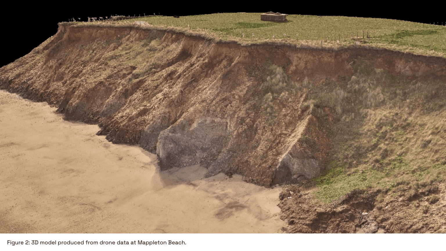 3D model produced from drone data at Mappleton Beach.