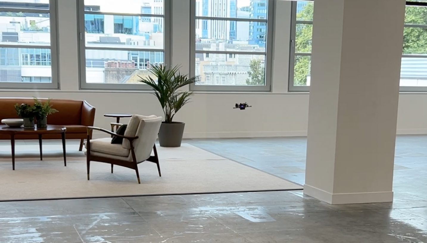 Custom-built FPV drone on location shoot designed for dynamic, high-speed aerial filming.