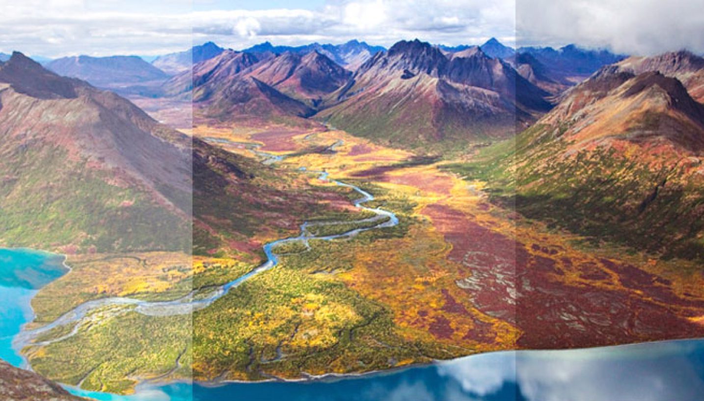 Landscape image demonstrating ND filter strengths with side-by-side exposure and motion blur comparisons.