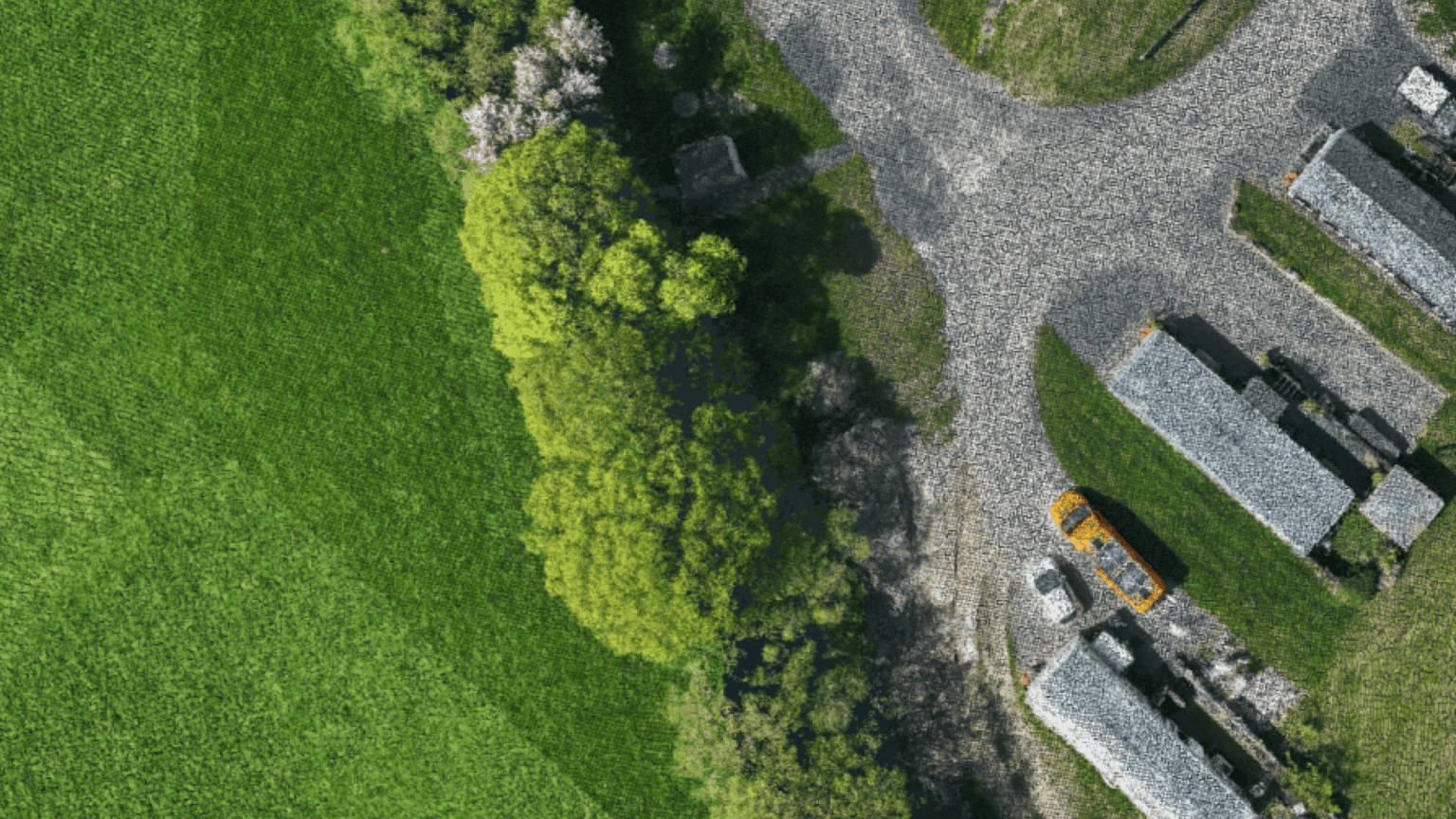 Dense UAV point cloud dataset showing millions of geo-referenced survey data points.