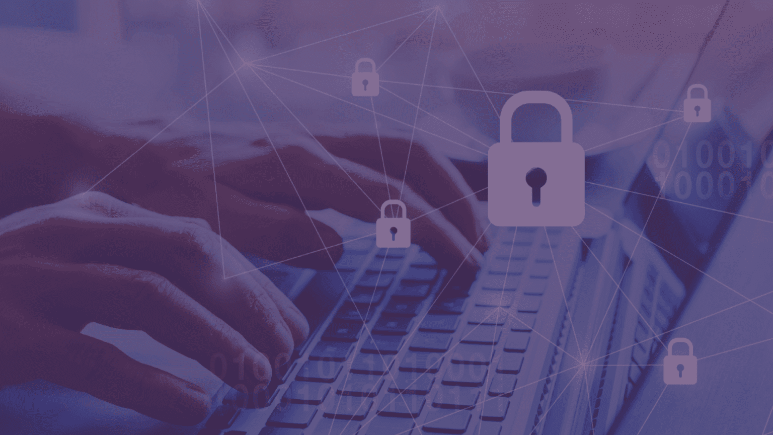 Digital security banner illustrating encrypted drone survey data protection.