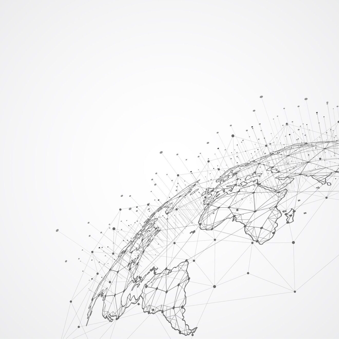 Global network connection. World map point and line composition concept of global business. Vector Illustration Global network connection. World map point and line composition concept of global business. Vector Illustration